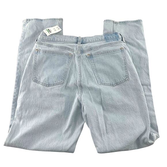 Abercrombie & Fitch Light Blue Curve Love Mid Rise 90s Straight Jeans Size 30 - Picture 7 of 12